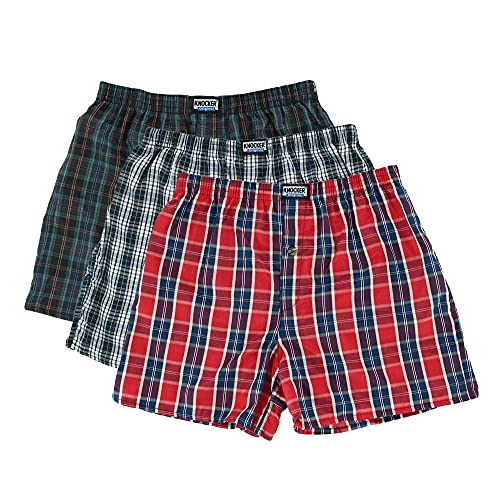 Knocker Herren-karierte Boxershorts Unterwäsche (6-Pack) 3XL gemischt von Knocker