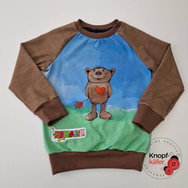 Raglan-Pullover "Janosch - Ich Hab' Dich Lieb Kleiner Bär" von Knopfkaefer