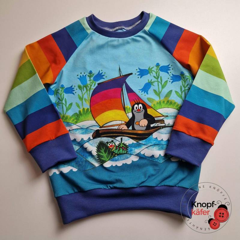 Raglan-Pullover Mit Dem Kleinen Maulwurf "Segelboot" von Knopfkaefer