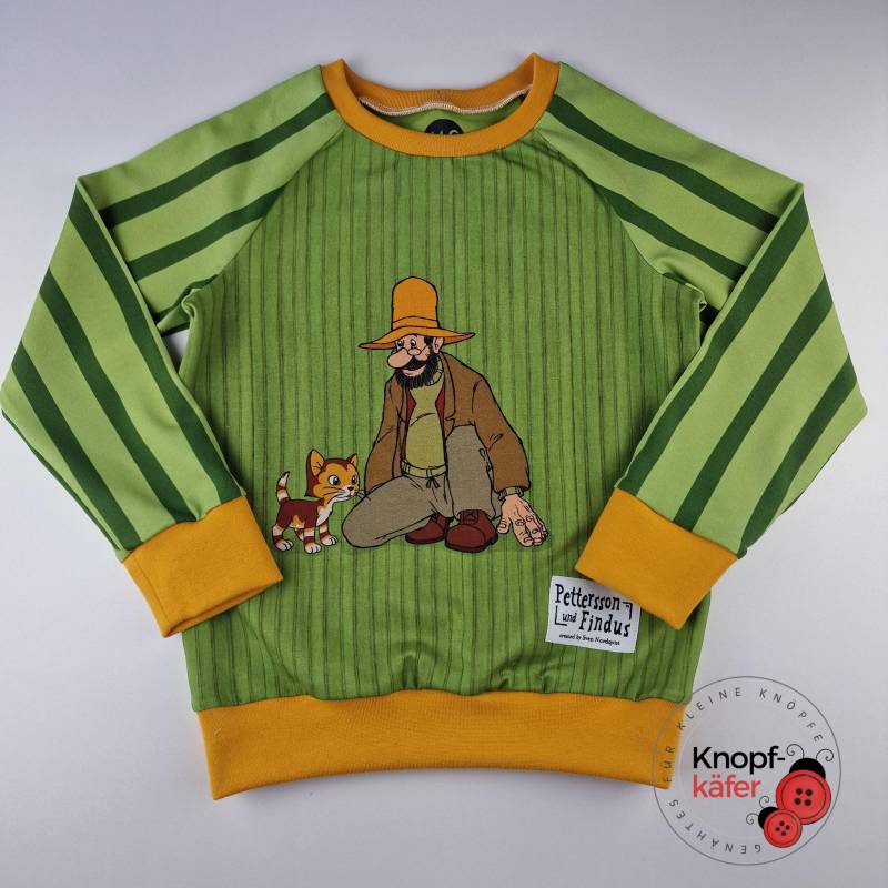 Raglan-Pullover Mit Pettersson Und Dem Kleinen Findus von Knopfkaefer
