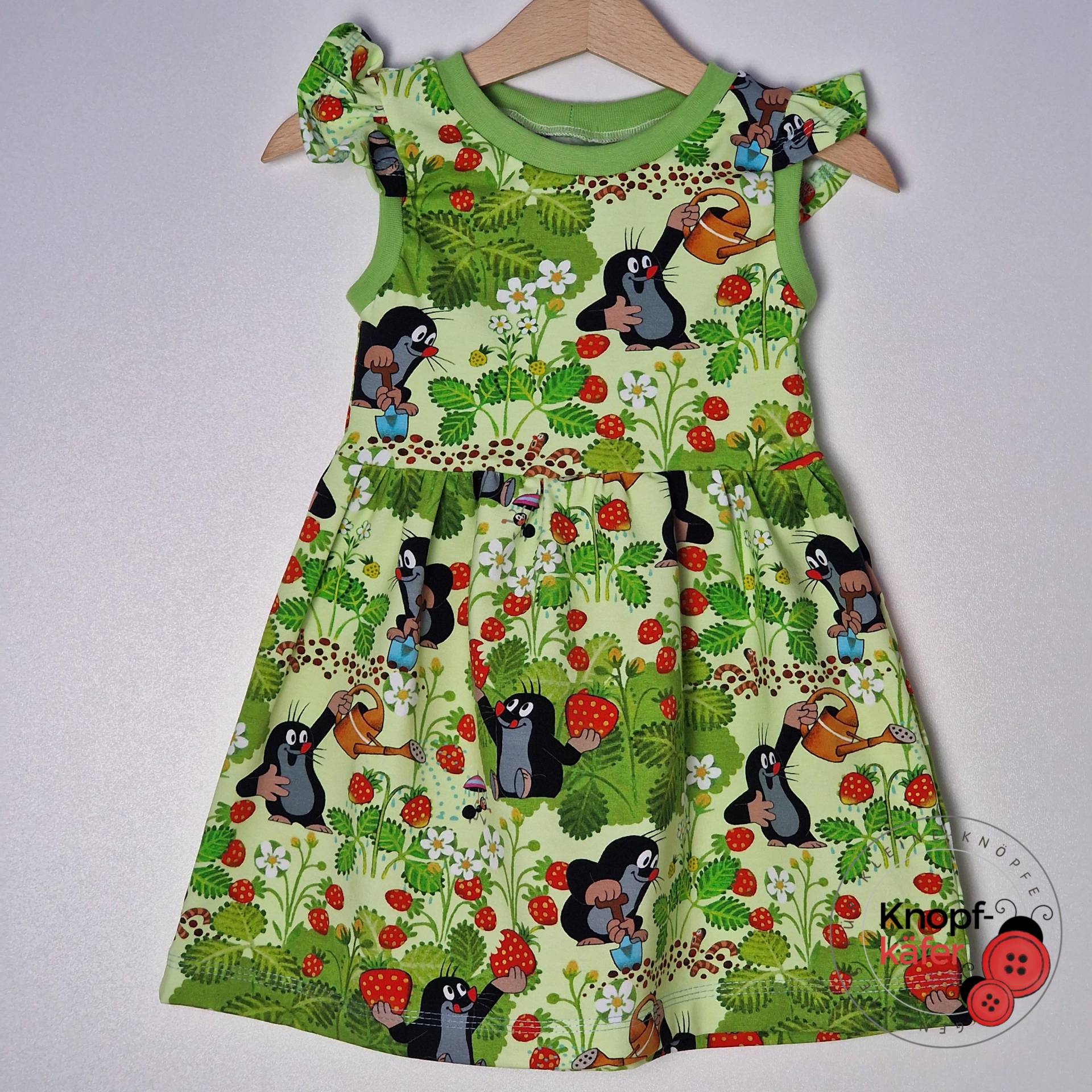 Sommerkleid - Der Kleine Maulwurf "Erdbeerfeld" von Knopfkaefer