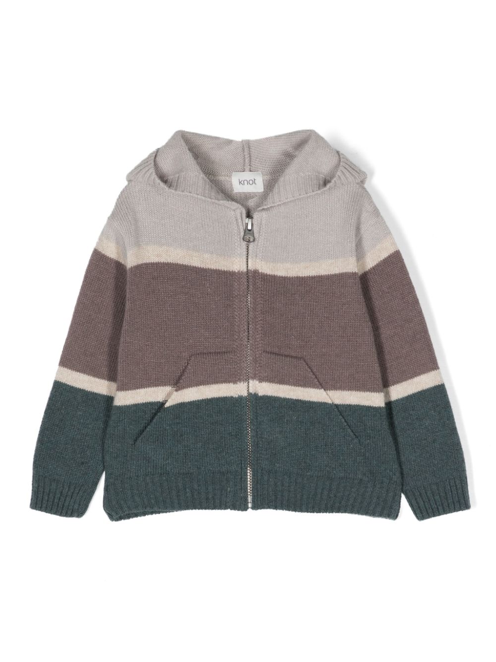 Knot Gestrickte Billie Stripes Jacke - Nude von Knot