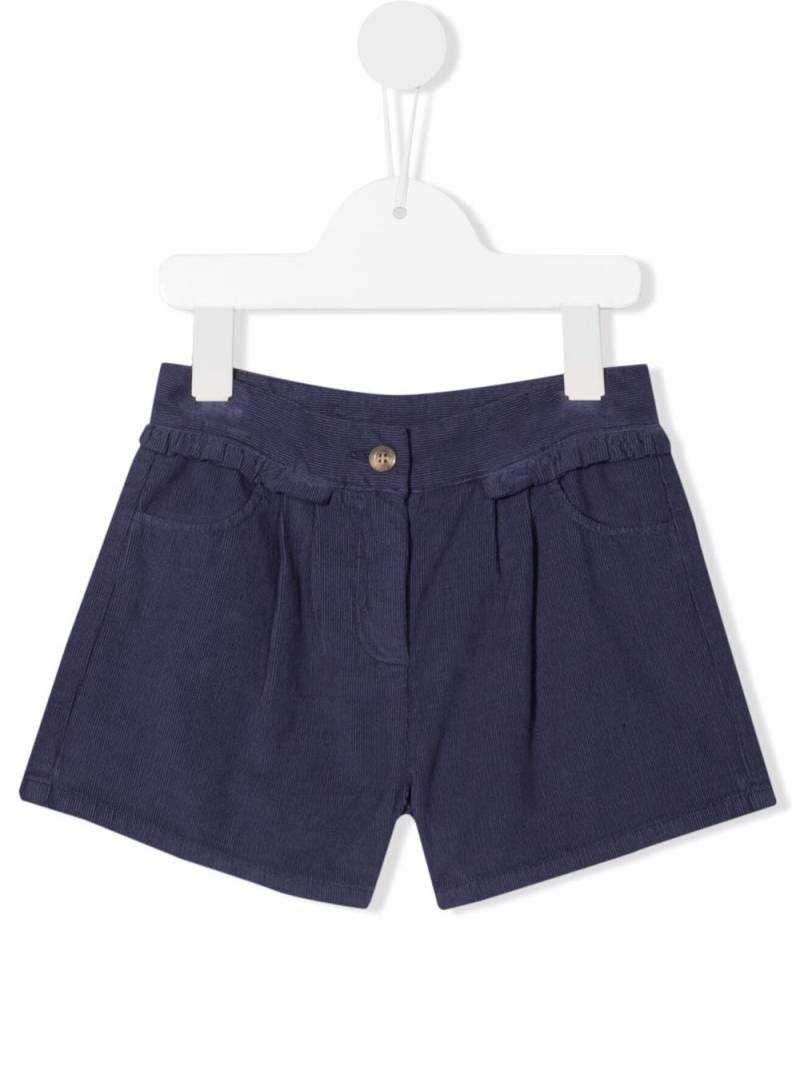 Knot Fairy Cordshorts mit Rüschen - Blau von Knot