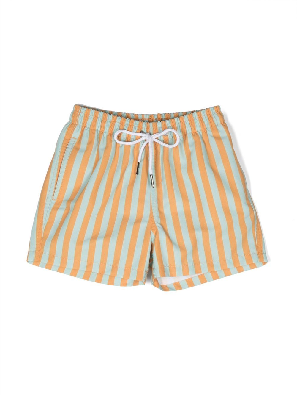 Knot Gestreifte Parker Shorts - Grün von Knot