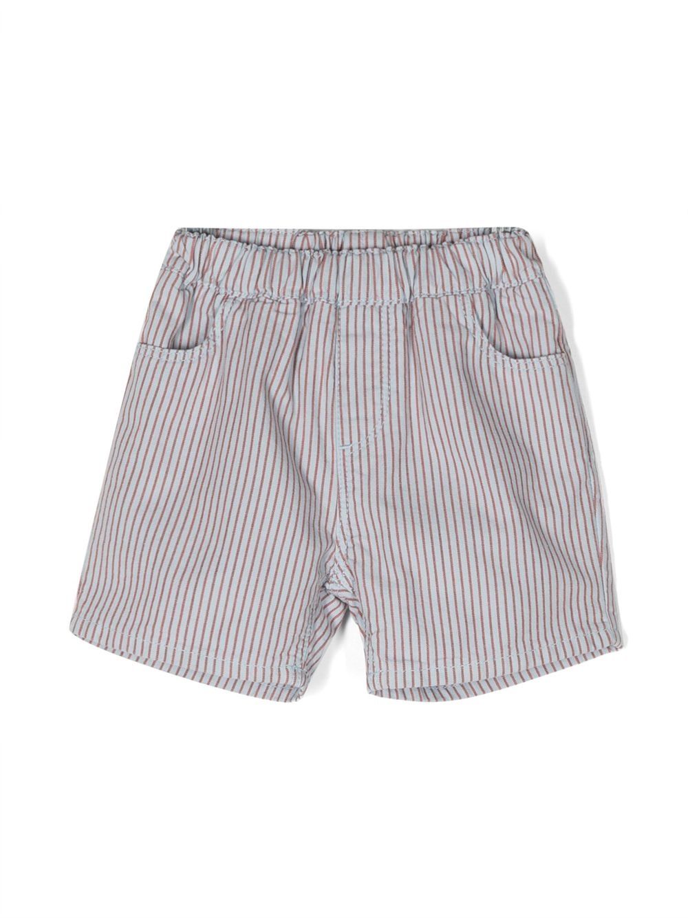 Knot Gestreifte Spike Shorts - Blau von Knot