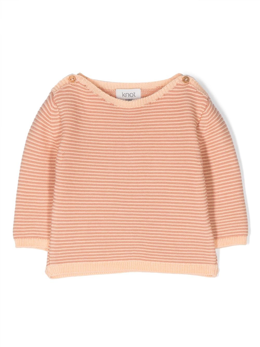 Knot Gestreifter Pullover - Orange von Knot