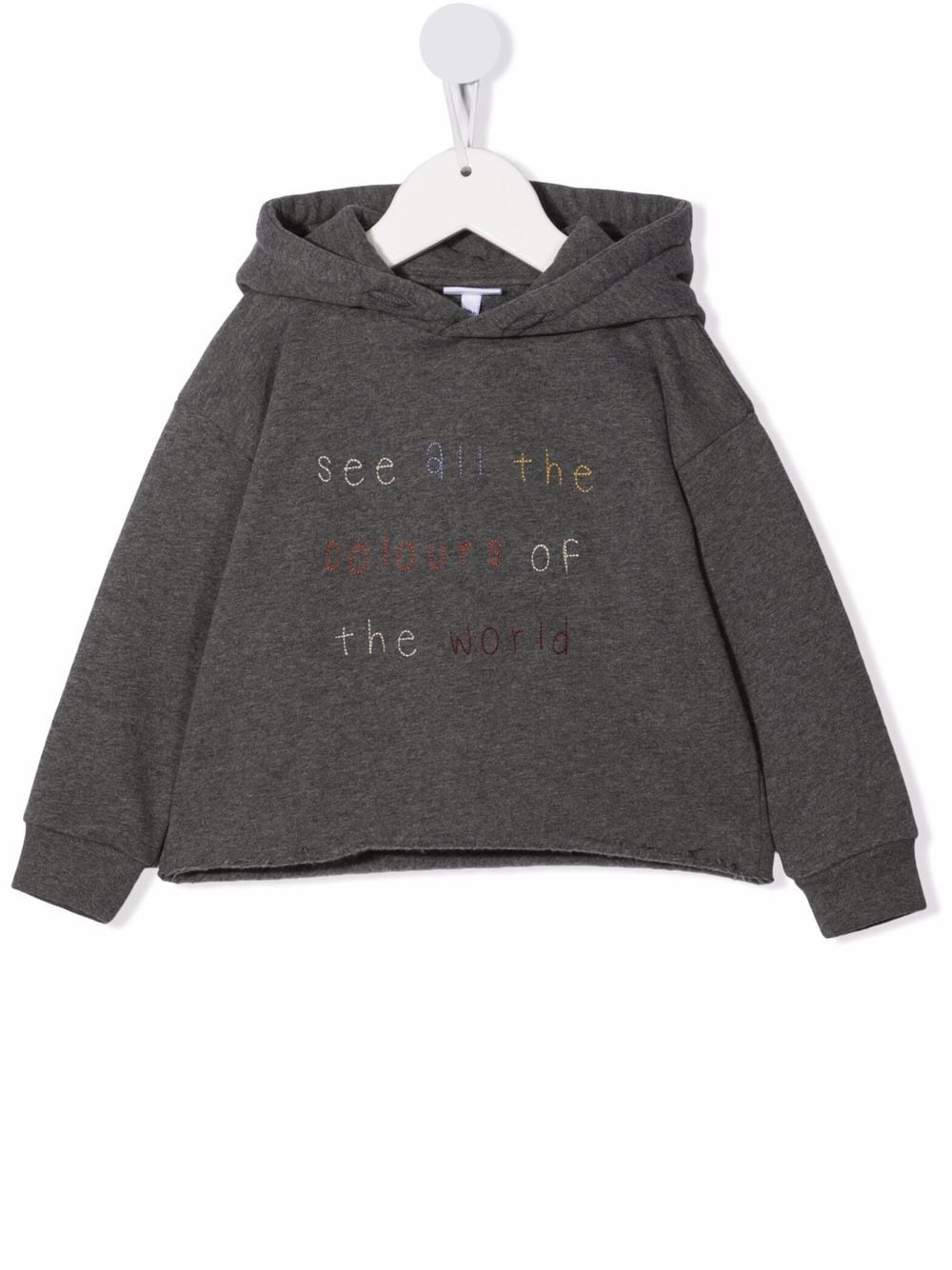 Knot Hoodie mit Slogan-Stickerei - Grau von Knot