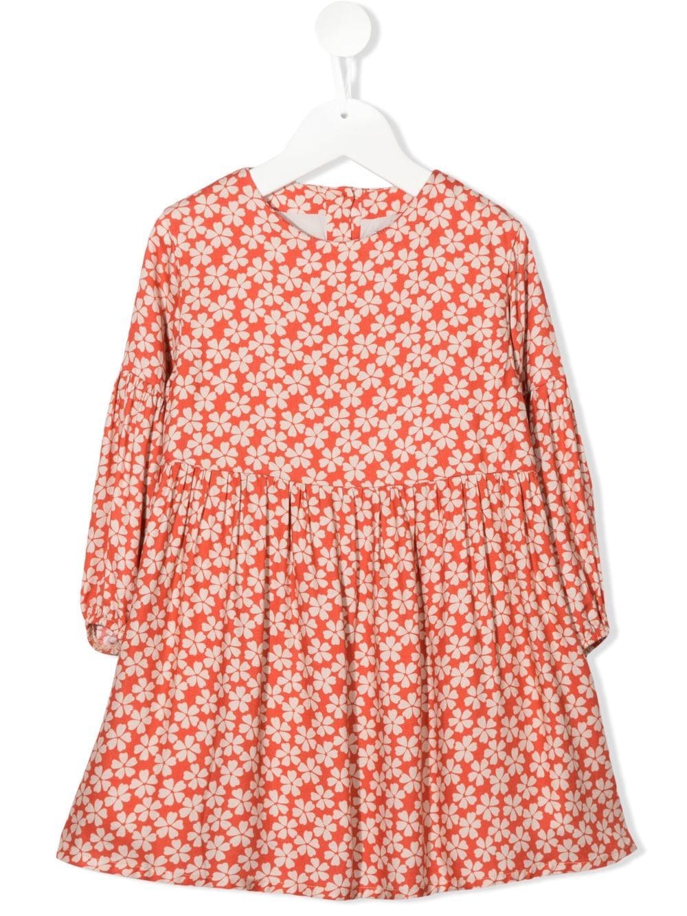 Knot Kleid mit Blumen-Print - Orange von Knot