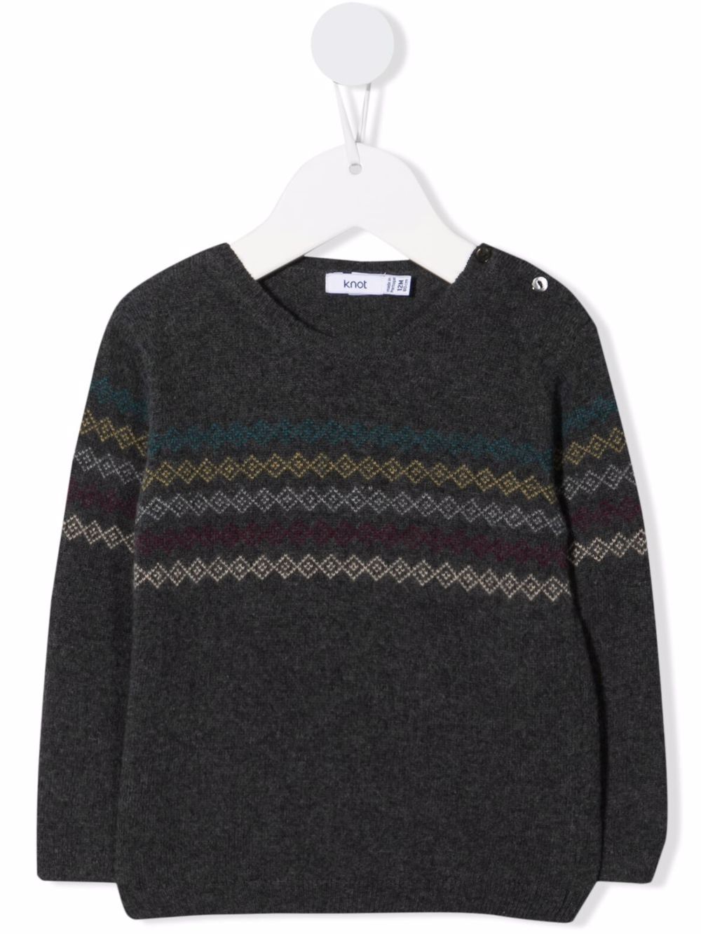 Knot Lozenges Pullover - Grau von Knot