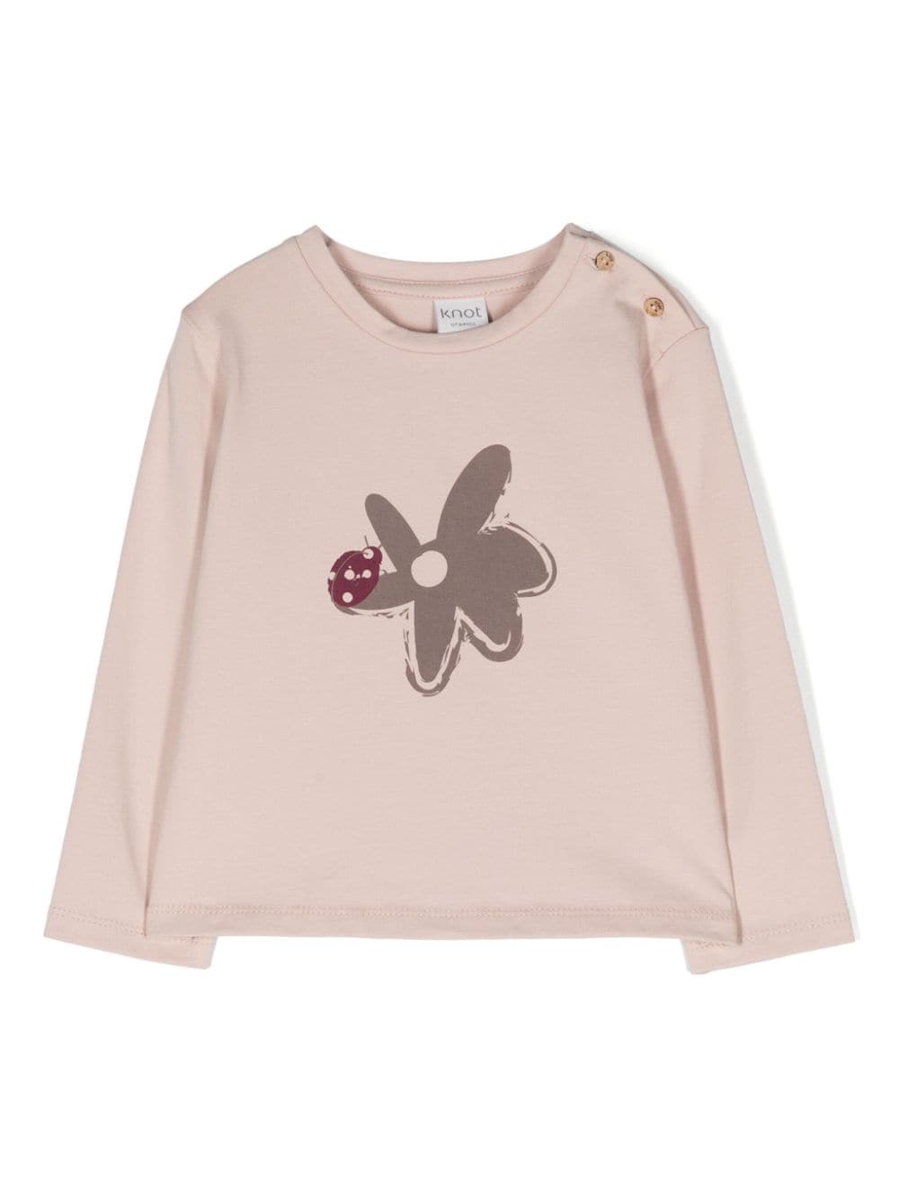 Knot T-Shirt mit grafischem Print - Rosa von Knot