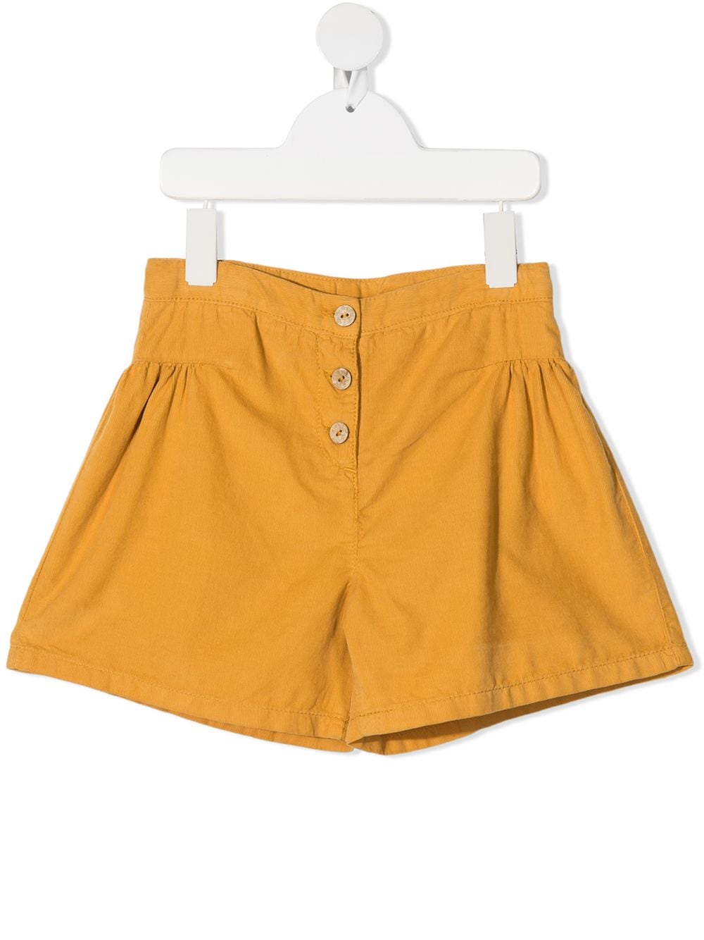 Knot Hoch sitzende Cordshorts - Gelb von Knot