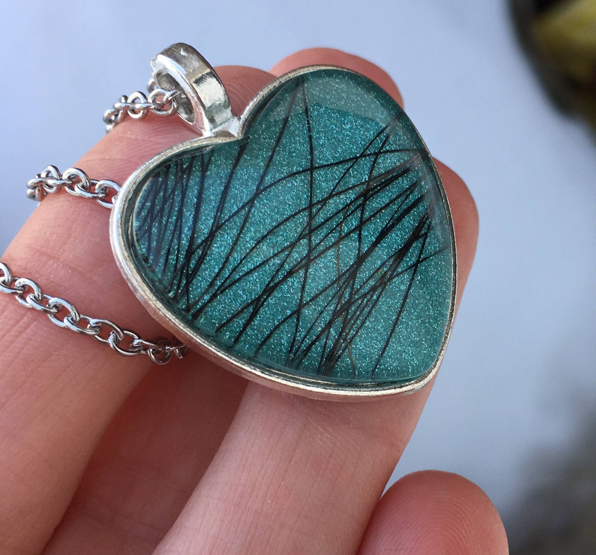 Pferde Haar Halskette, Anhänger, Schmuck, Funkelnder Gedenkstätte von KnotMyTail