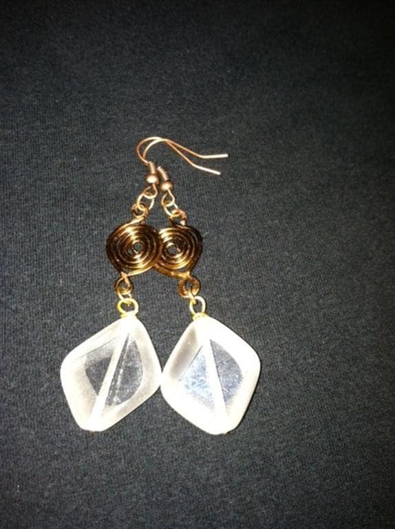Drahtgewickelte Und Klare Perlenohrringe, Baumelnohrringe - Wire Wrapped & Clear Bead Earrings Wrappe016 Drahtgewickelte Und Klare Perlenohrringe, Baumelnohrringe - Wire Wrapped & Clear Bead Earrings Wrappe016 von KnotObsoleteDesign