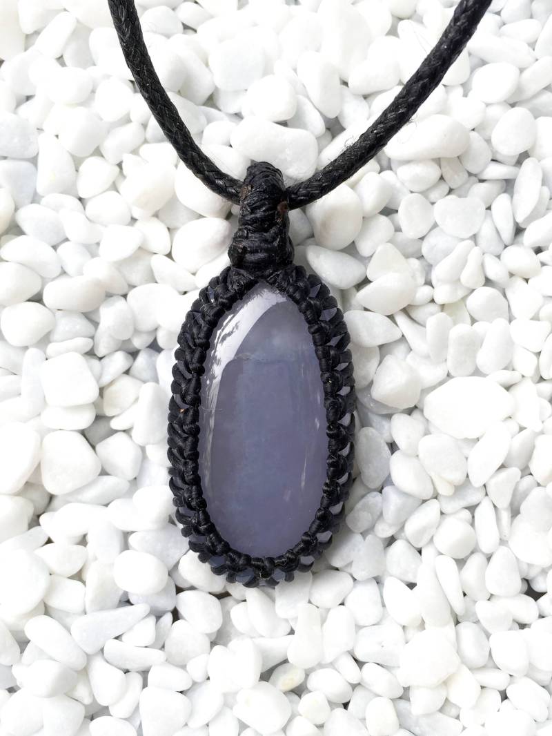 Blauer Chalcedonanhänger, Anhänger Blauer Chalcedonanhänger, Anhänger von KnotRocks2