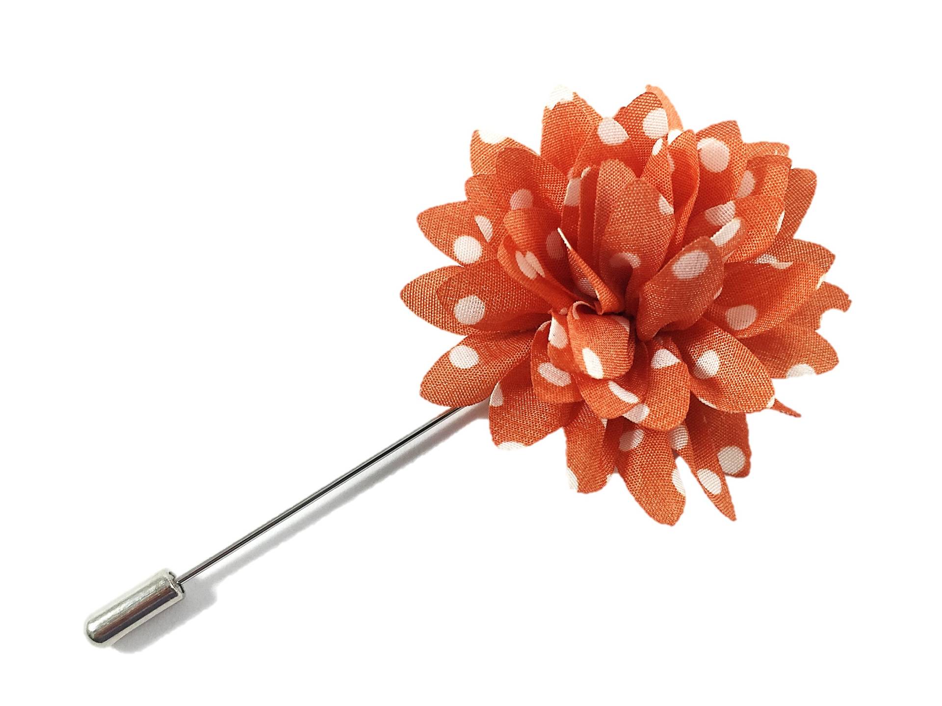 Lachs-Weiß Gepunktete Blume Anstecknadel Lachs-Weiß Gepunktete Blume Anstecknadel von KnotTiedDownTies