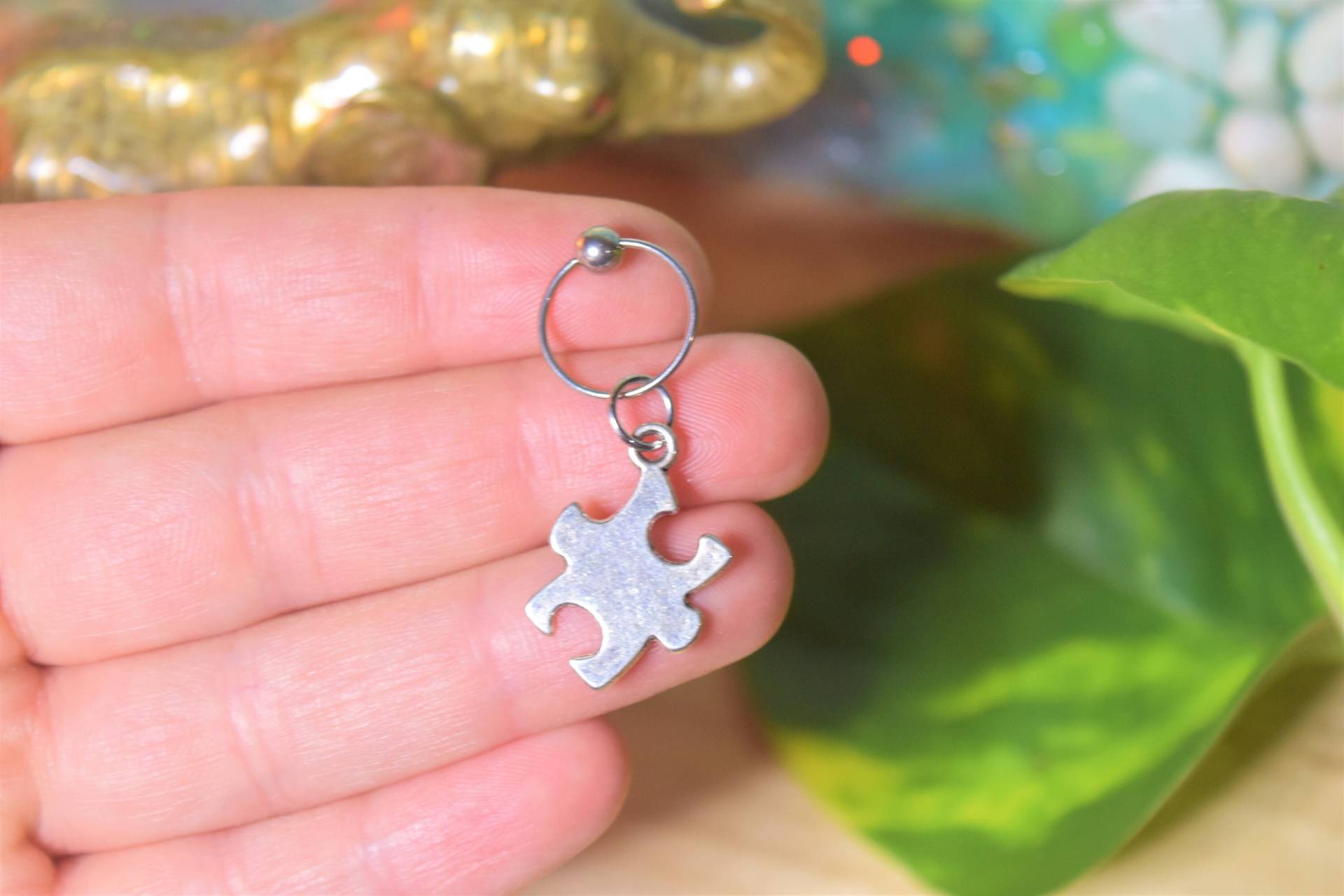 20G Puzzle Knorpelohrring, Benutzerdefinierte Ohrring, Charm, Charm Ring Ohrstecker, Piercings, Spring Shopping 20G Puzzle Knorpelohrring, Benutzerdefinierte Ohrring, Charm, Charm Ring Ohrstecker, Piercings, Spring Shopping von KnotTreasuresJewelry