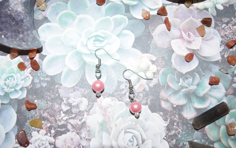 Große Rosa Perle Ohrringe, Schmuck, Ohrschmuck, Perlen, Piercings, Handgemachte Spring Shopping von KnotTreasuresJewelry