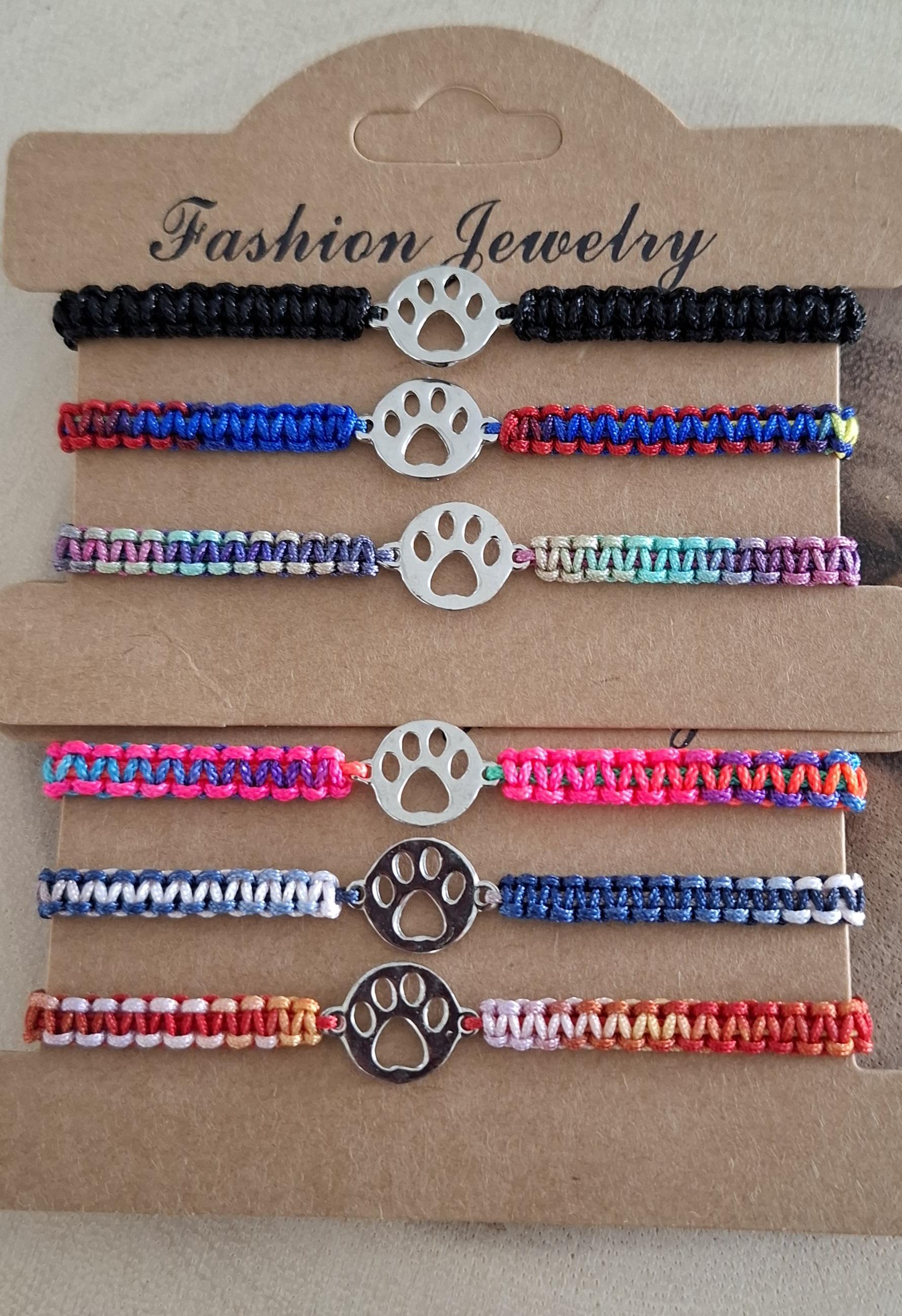 Verkauf Für Tierschutz Makramee Armband Pfote Tatze Katze Hund Spenden Geschenk Tier Welpe von Knotenmaus