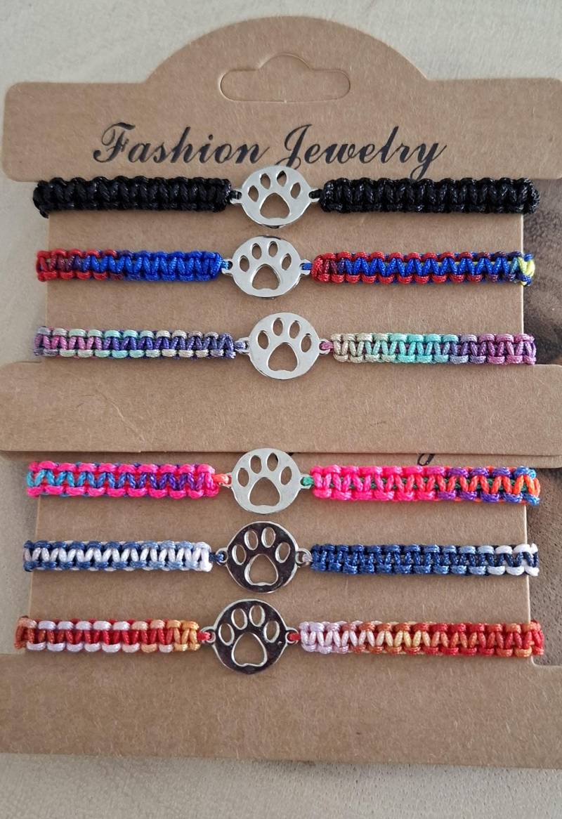 Verkauf Für Tierschutz Makramee Armband Pfote Tatze Katze Hund Spenden Geschenk Tier Welpe Verkauf Für Tierschutz Makramee Armband Pfote Tatze Katze Hund Spenden Geschenk Tier Welpe von Knotenmaus