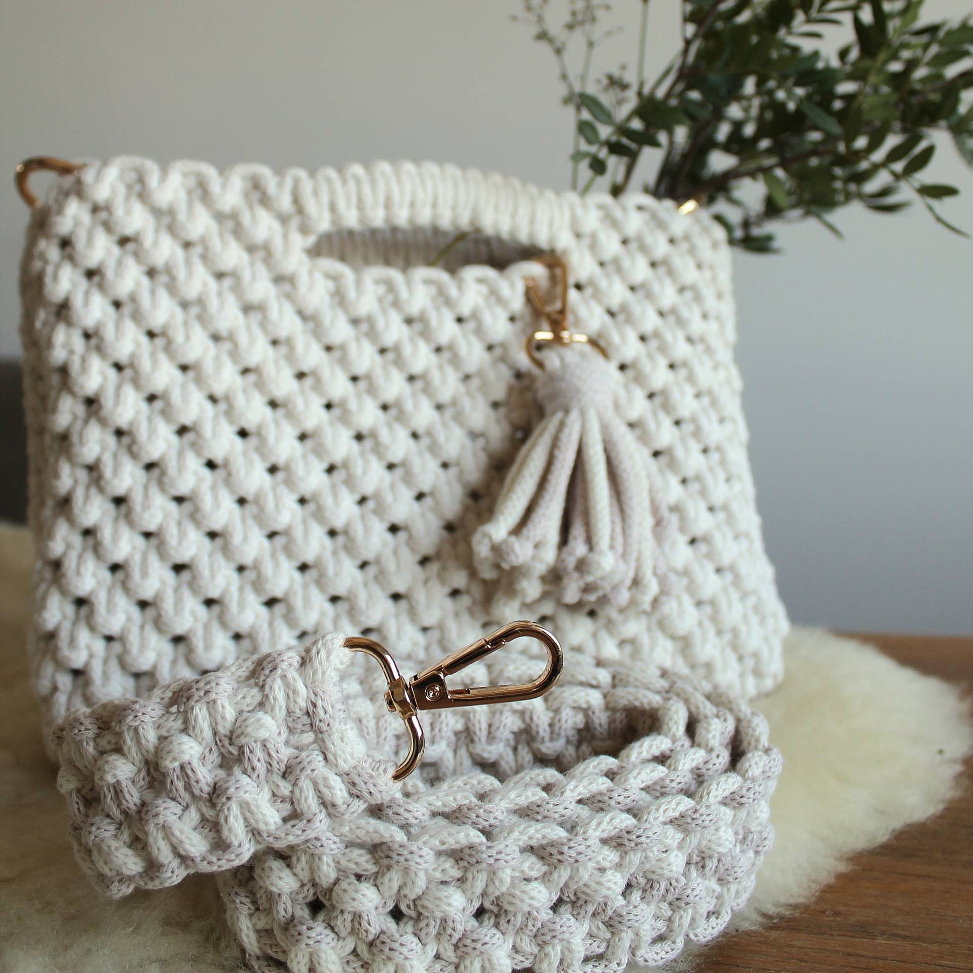 Makramee Tasche Handtasche von KnotenpunktHandmade