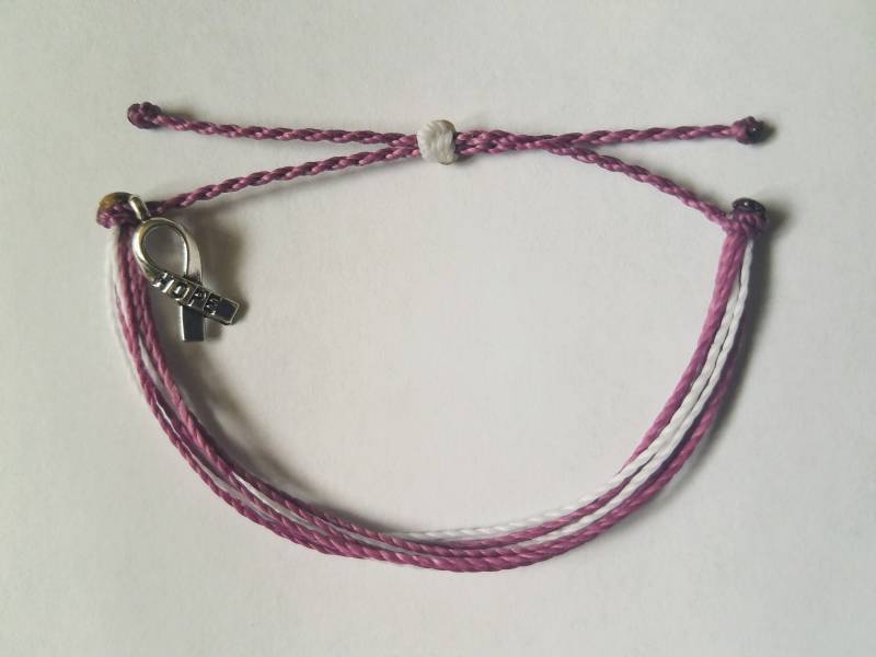 Lila Armband Bewusstsein Multistrang - Bewusstsein, Demenz, Crohn, Epilepsie, Häusliche Gewalt, Mukoviszidose, Lupus, Add, Adhs von KnotsWithaPurpose