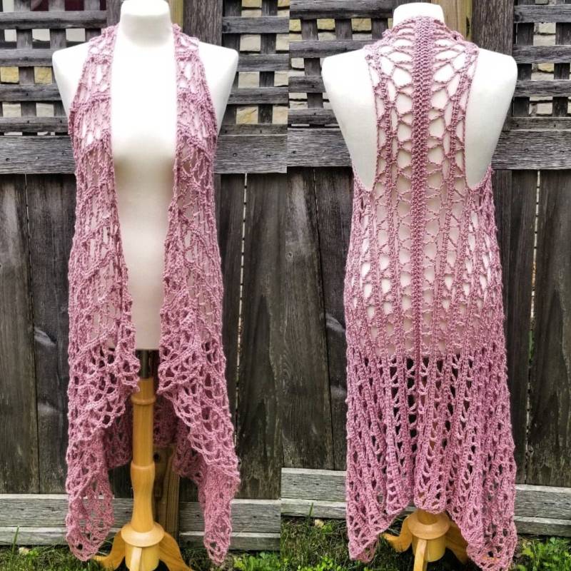 Boho Sommer Badeanzug Abdeckung | Strandweste Gehäkelte Farbe Nach Wahl Auf Bestellung von KnottyCraftGirls