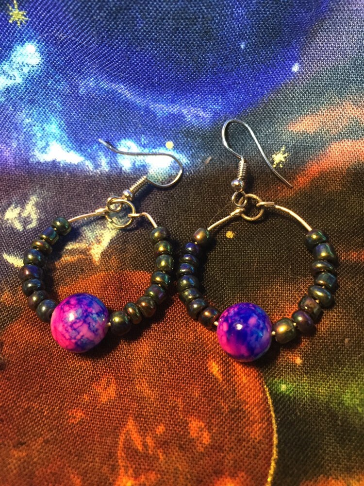 Marmorierte Ohrringe Marmorierte Ohrringe von KnottyCraftShack