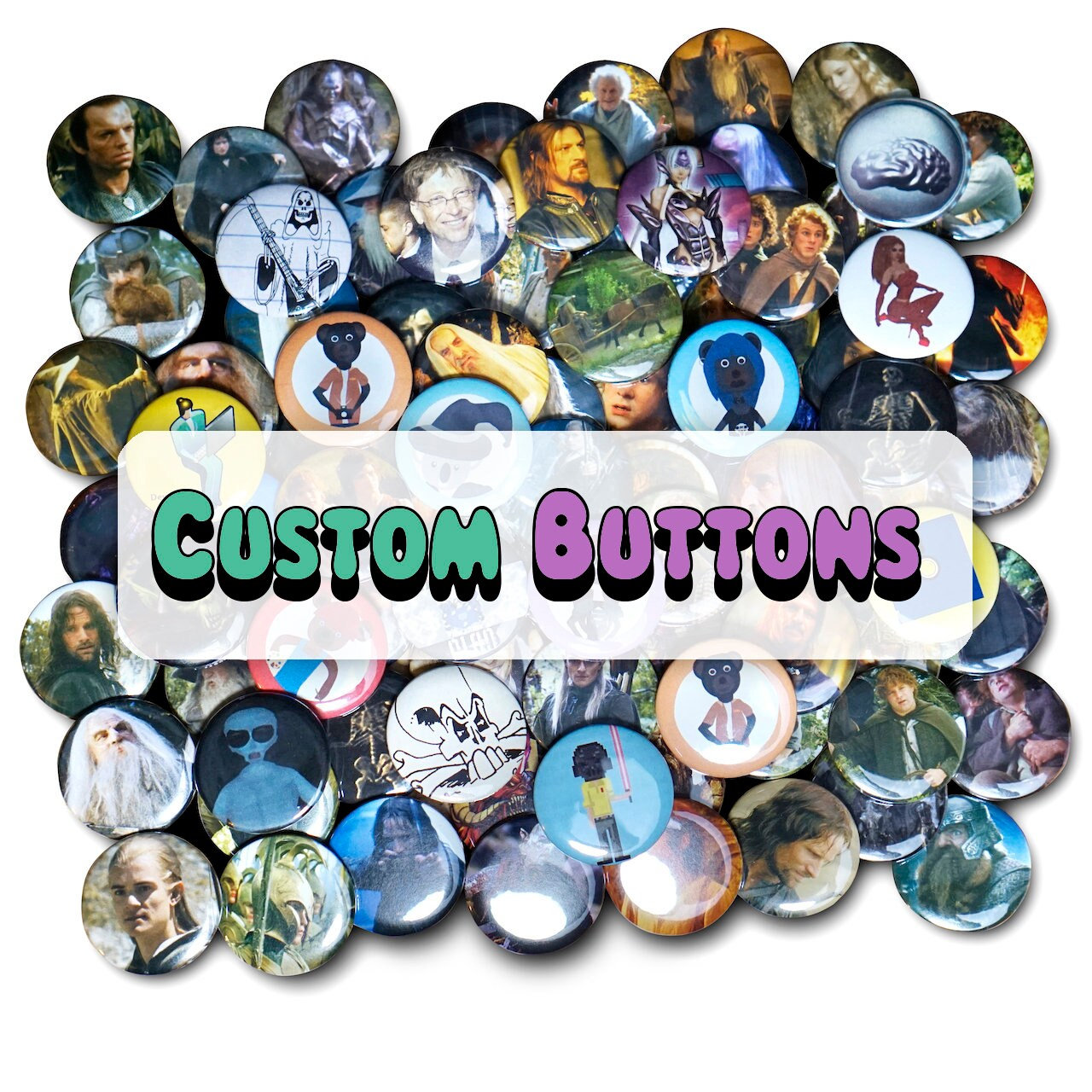 Personalisierte Metall Pinback Buttons Mit Ihrem Bild, Foto, Design Oder Ihrer Kunstwerke Mengenrabatt Personalisierte Metall Pinback Buttons Mit Ihrem Bild, Foto, Design Oder Ihrer Kunstwerke Mengenrabatt von KnowhereInk