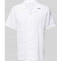 Knowledge Cotton Apparel Box Fit Freizeithemd mit Reverskragen in Weiss, Größe L von Knowledge Cotton Apparel