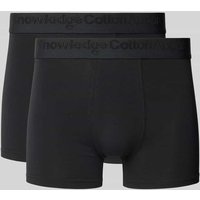 Knowledge Cotton Apparel Boxershorts mit elastischem Logo-Bund im 2er-Pack in BLACK, Größe S von Knowledge Cotton Apparel