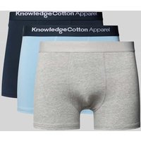 Knowledge Cotton Apparel Boxershorts mit elastischem Logo-Bund im 3er-Pack in Marine, Größe XL von Knowledge Cotton Apparel