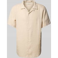 Knowledge Cotton Apparel Regular Fit Freizeithemd aus reinem Leinen in Offwhite, Größe XXL von Knowledge Cotton Apparel
