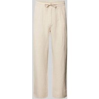 Knowledge Cotton Apparel Loose Fit Hose mit Tunnelzug in Stein, Größe XL von Knowledge Cotton Apparel