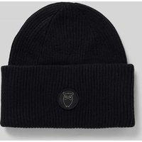 Knowledge Cotton Apparel Mütze aus Wolle mit Label-Patch in Black, Größe 1 von Knowledge Cotton Apparel