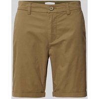 Knowledge Cotton Apparel Regular Fit Bermudas Modell 'CHUCK' in Oliv, Größe 31 von Knowledge Cotton Apparel