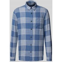 Knowledge Cotton Apparel Regular Fit Freizeithemd mit Button-Down-Kragen in Blau, Größe XXL von Knowledge Cotton Apparel