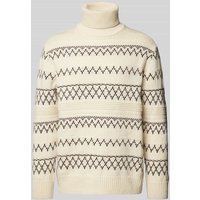 Knowledge Cotton Apparel Strickpullover mit Rollkragen in Offwhite, Größe XXL von Knowledge Cotton Apparel