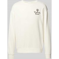 Knowledge Cotton Apparel Sweatshirt mit Label-Stitching in Offwhite, Größe L von Knowledge Cotton Apparel