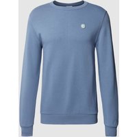 Knowledge Cotton Apparel Sweatshirt mit Label-Stitching in Rauchblau, Größe M von Knowledge Cotton Apparel