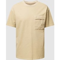 Knowledge Cotton Apparel T-Shirt mit Brusttasche Modell 'NUANCE BY NATURE™' in Beige, Größe M von Knowledge Cotton Apparel