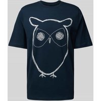 Knowledge Cotton Apparel T-Shirt mit Motiv-Print Modell 'big owl' in Marine, Größe M von Knowledge Cotton Apparel