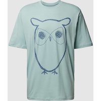 Knowledge Cotton Apparel T-Shirt mit Motiv-Print Modell 'big owl' in Mint, Größe L von Knowledge Cotton Apparel