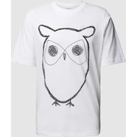 Knowledge Cotton Apparel T-Shirt mit Motiv-Print Modell 'big owl' in Offwhite, Größe M von Knowledge Cotton Apparel