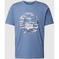 Knowledge Cotton Apparel T-Shirt mit Motiv-Print in Rauchblau, Größe L von Knowledge Cotton Apparel