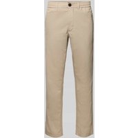 Knowledge Cotton Apparel Tapered Fit Chino mit Eingrifftaschen Modell 'TIM' in Stein, Größe XXL von Knowledge Cotton Apparel
