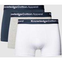 Knowledge Cotton Apparel Trunks mit elastischem Label-Bund im 3er-Pack in Hellgrau Melange, Größe XXL von Knowledge Cotton Apparel