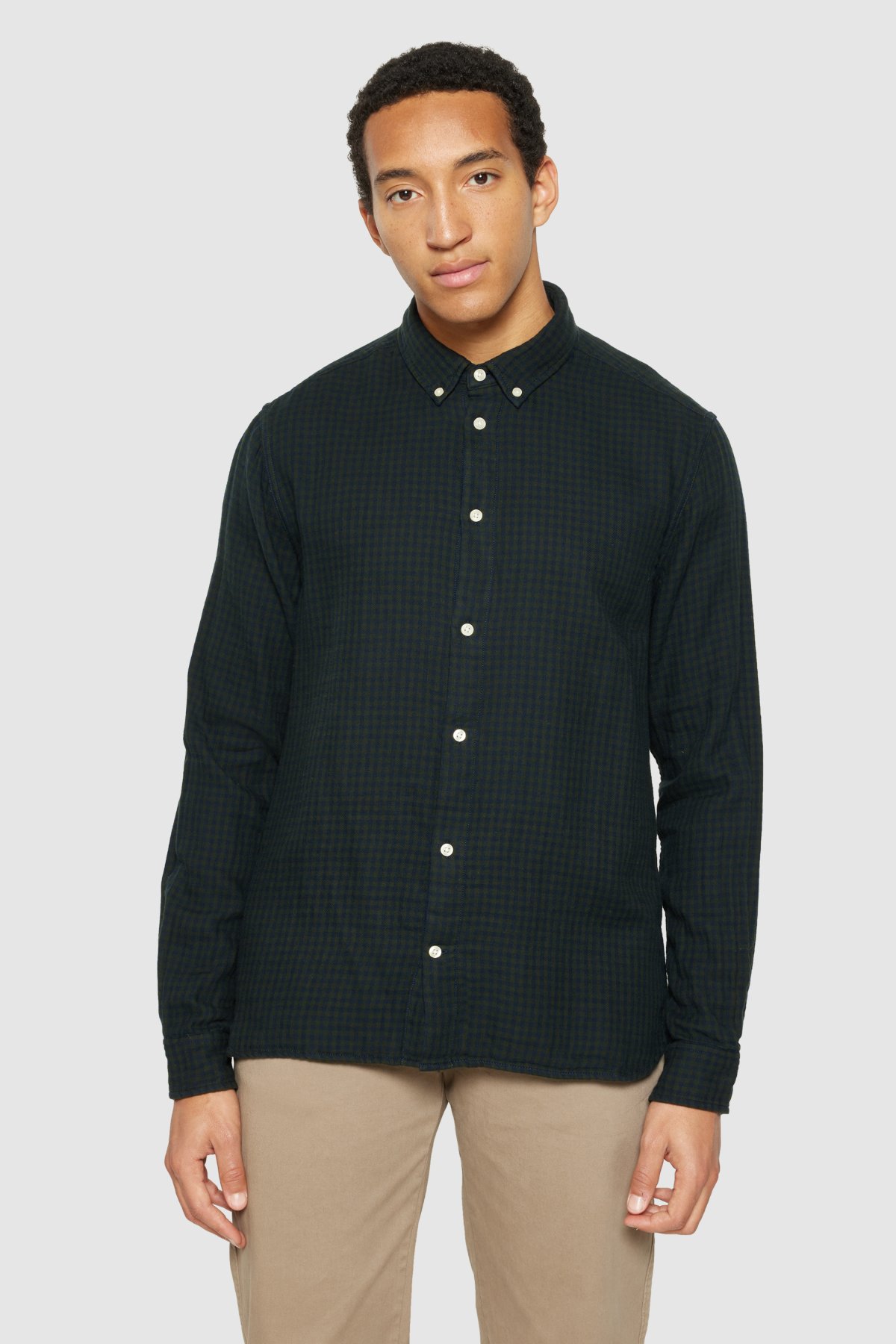 Hemd Checked Shirt Grün von KnowledgeCotton Apparel