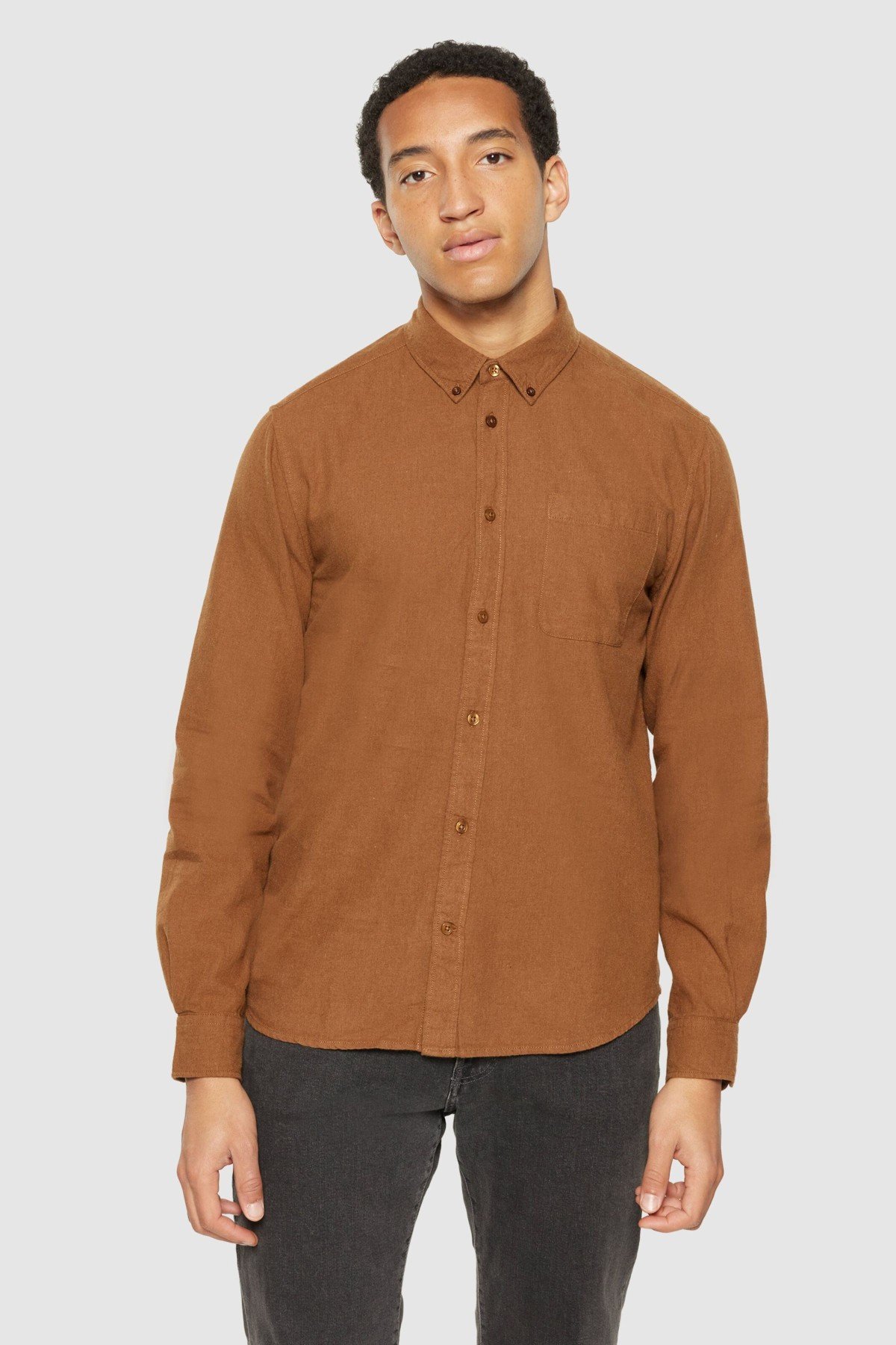 Hemd Flannel Melange von KnowledgeCotton Apparel