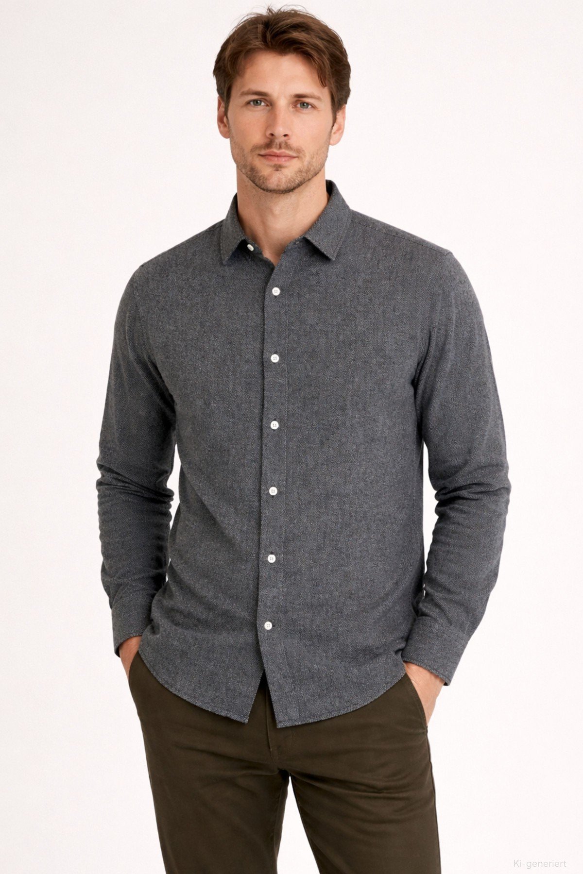 Hemd Melange von KnowledgeCotton Apparel