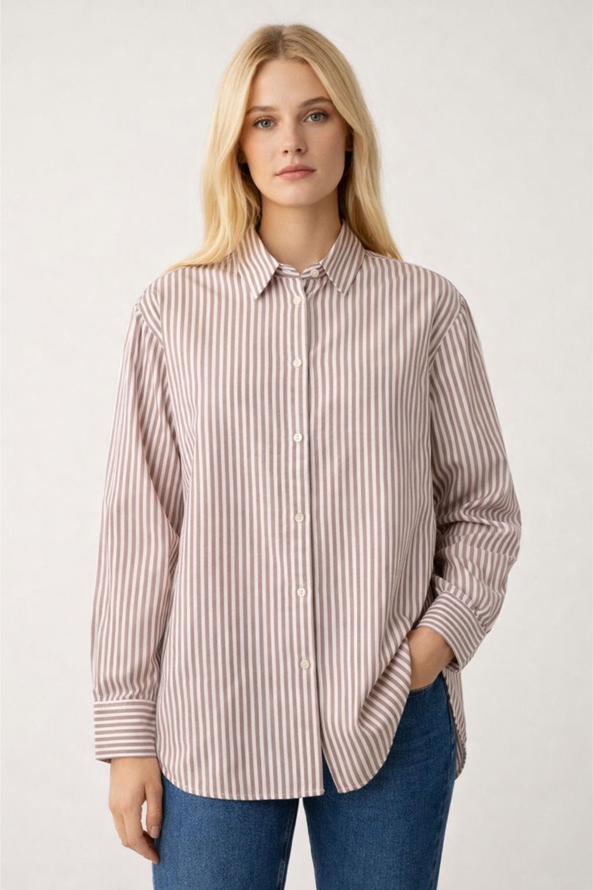 Hemd Oxford Rot von KnowledgeCotton Apparel